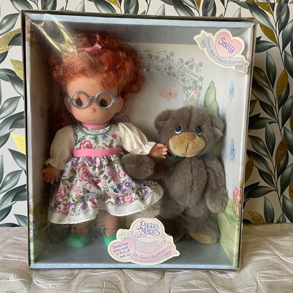 Precious Moments Sally Doll My Beary Best Friend 1998 Vintage Plush Bear Set Box